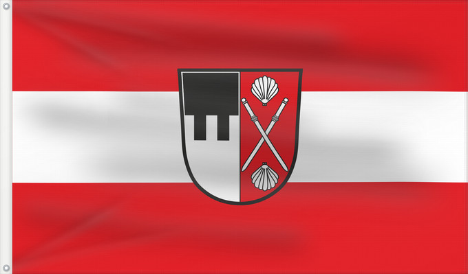 Bandera, con dos ojales metálicos y lado del asta reforzado: Deisenhausen (Bayerisch-Schwaben)