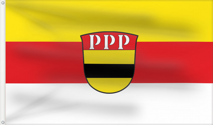 Bandera, con dos ojales metálicos y lado del asta reforzado: Kammeltal (Bayerisch-Schwaben)