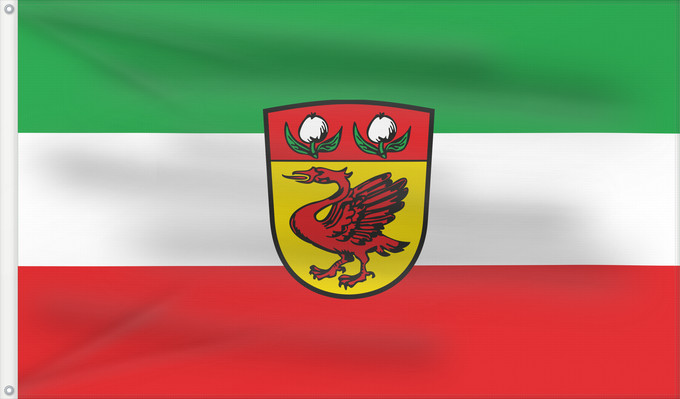 Bandera, con dos ojales metálicos y lado del asta reforzado: Kötz (Bayerisch-Schwaben)