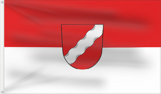 Bandera, con dos ojales metálicos y lado del asta reforzado: Krumbach (Schwaben), St (Bayerisch-Schwaben)
