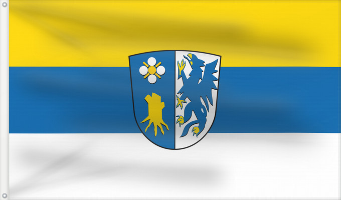 Bandera, con dos ojales metálicos y lado del asta reforzado: Landensberg (Bayerisch-Schwaben)