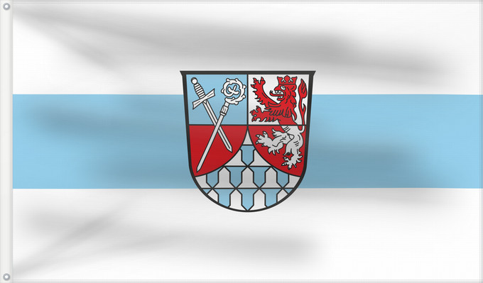 Bandera, con dos ojales metálicos y lado del asta reforzado: Winterbach (Bayerisch-Schwaben)
