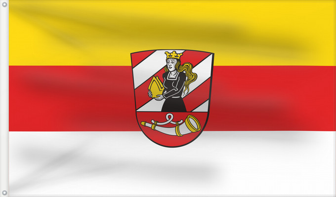 Bandera, con dos ojales metálicos y lado del asta reforzado: Neu-Ulm (Kreis)