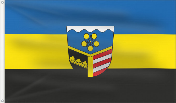 Bandera, con dos ojales metálicos y lado del asta reforzado: Nersingen (Bayerisch-Schwaben)