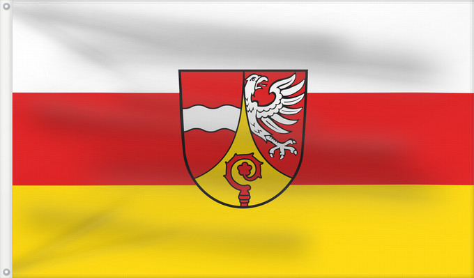 Bandera, con dos ojales metálicos y lado del asta reforzado: Oberroth (Bayerisch-Schwaben)