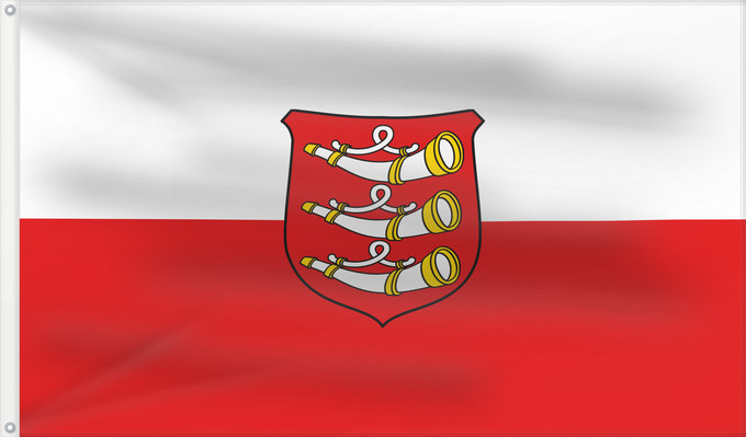 Bandera, con dos ojales metálicos y lado del asta reforzado: Weißenhorn, St (Bayerisch-Schwaben)