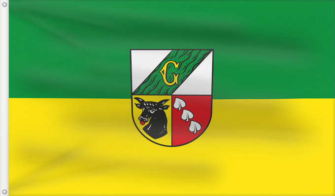 Bandera, con dos ojales metálicos y lado del asta reforzado: Grünenbach (Allgäu)