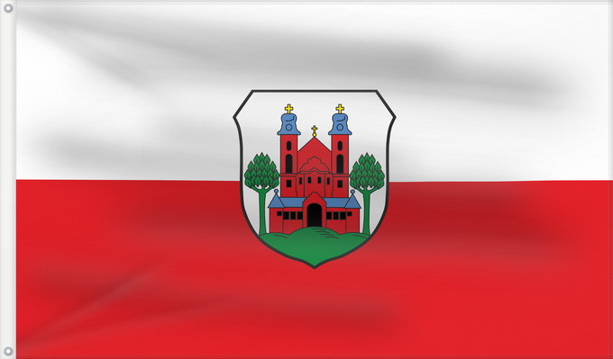 Bandera, con dos ojales metálicos y lado del asta reforzado: Lindenberg i.Allgäu, St (Allgäu)