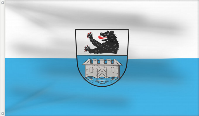 Bandera, con dos ojales metálicos y lado del asta reforzado: Wasserburg (Bodensee) (Allgäu)