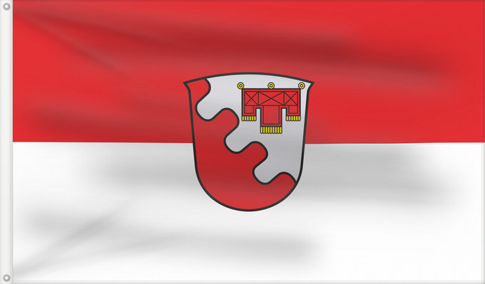 Bandera, con dos ojales metálicos y lado del asta reforzado: Weiler-Simmerberg, M (Allgäu)