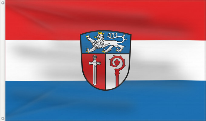 Bandera, con dos ojales metálicos y lado del asta reforzado: Ostallgäu (Kreis)