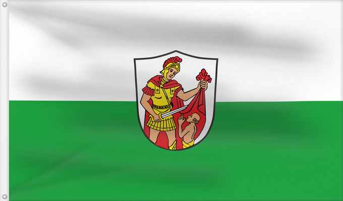 Bandera, con dos ojales metálicos y lado del asta reforzado: Marktoberdorf, St (Allgäu)