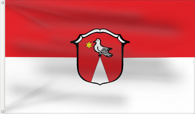 Bandera, con dos ojales metálicos y lado del asta reforzado: Oberostendorf (Allgäu)