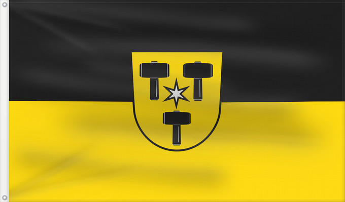 Bandera, con dos ojales metálicos y lado del asta reforzado: Babenhausen, M (Allgäu)