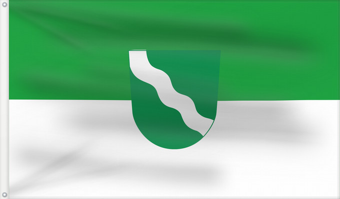 Bandera, con dos ojales metálicos y lado del asta reforzado: Bad Grönenbach, M (Allgäu)