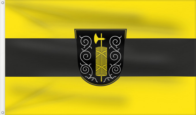 Bandera, con dos ojales metálicos y lado del asta reforzado: Legau, M (Allgäu)