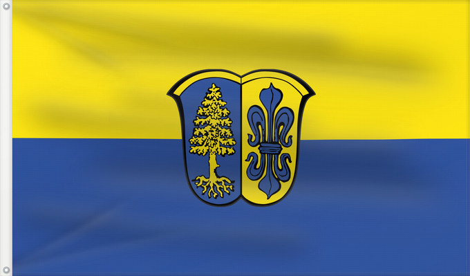 Bandera, con dos ojales metálicos y lado del asta reforzado: Markt Wald, M (Allgäu)
