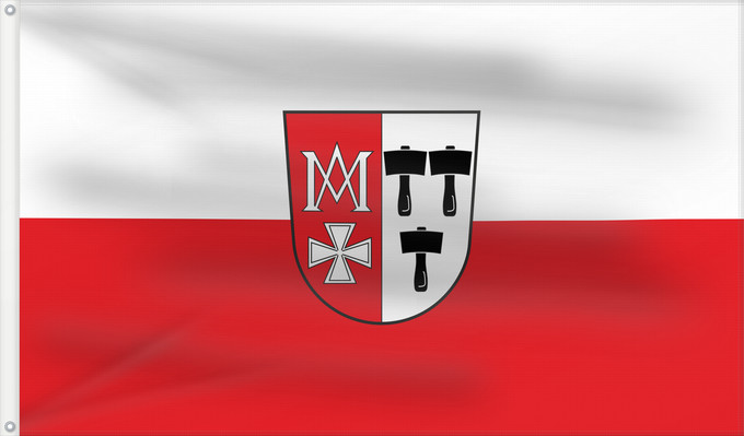 Bandera, con dos ojales metálicos y lado del asta reforzado: Oberschönegg (Allgäu)