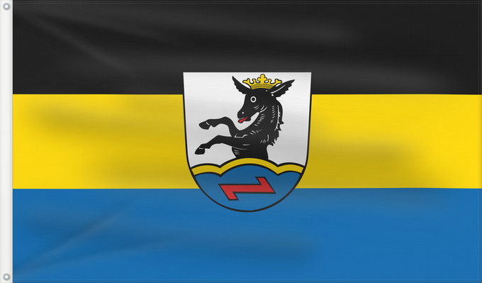 Bandera, con dos ojales metálicos y lado del asta reforzado: Tussenhausen, M (Allgäu)