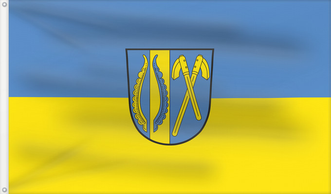 Bandera, con dos ojales metálicos y lado del asta reforzado: Rammingen (Allgäu)