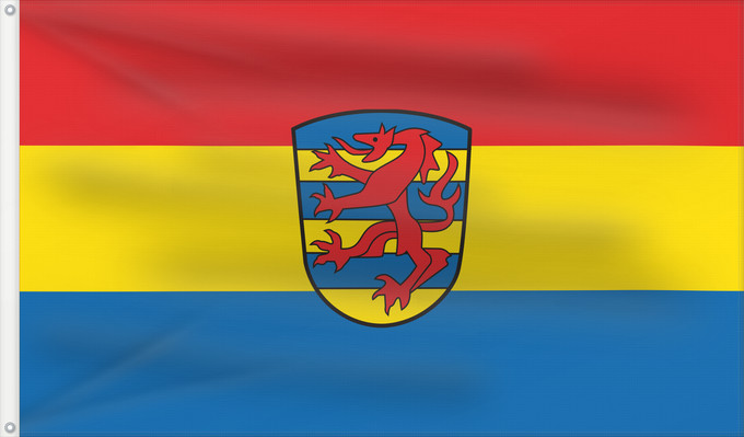 Bandera, con dos ojales metálicos y lado del asta reforzado: Marxheim (Bayerisch-Schwaben)