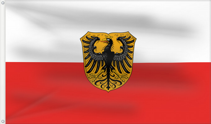 Flag, with two metal eyelets and reinforced hoist: Nördlingen, GKSt (Bayerisch-Schwaben)