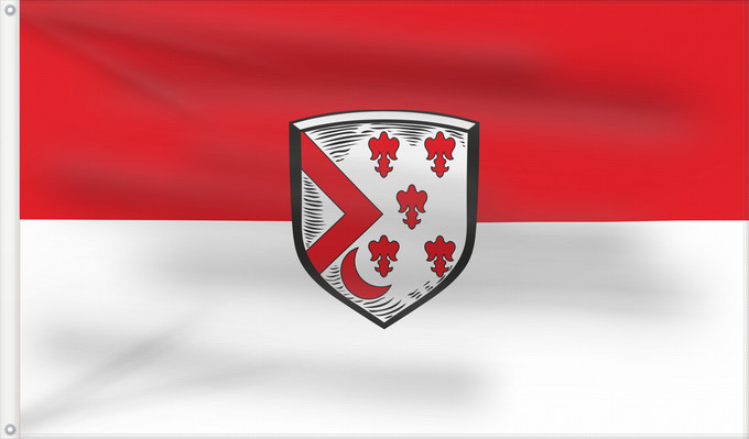 Bandera, con dos ojales metálicos y lado del asta reforzado: Wemding, St (Bayerisch-Schwaben)