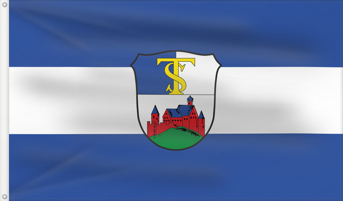 Flag, with two metal eyelets and reinforced hoist: Oberstaufen, M (Allgäu)