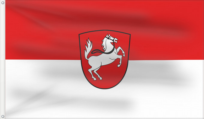 Flag, with two metal eyelets and reinforced hoist: Oberstdorf, M (Allgäu)