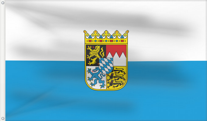 Flag, with two metal eyelets and reinforced hoist: Bavaria  state	Bavaria	Baviera
