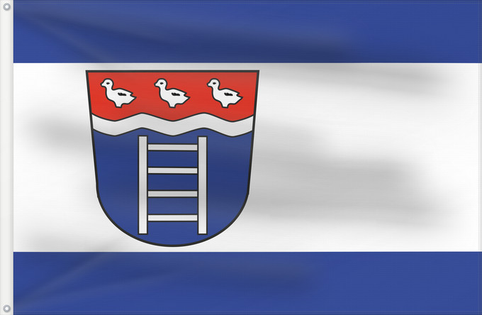 Flag, with two metal eyelets and reinforced hoist: Bad Oeynhausen It is easy to put a border around this flag image