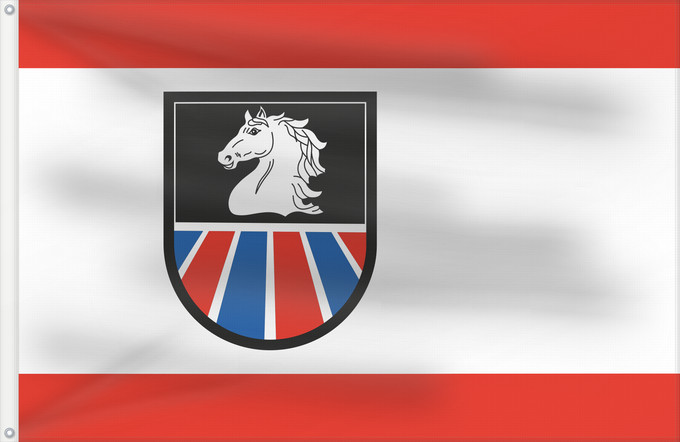 Flag, with two metal eyelets and reinforced hoist: Breitenfelde	Municipality Breitenfelde in Schleswig-Holstein	Gemeinde Breitenfelde im Kreis Herzogtum Lauenburg
