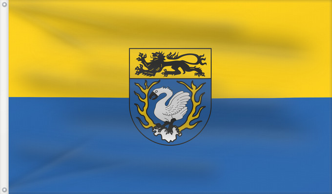 Flag, with two metal eyelets and reinforced hoist: Staedteregion Aachen	German district of Aachen	L arrondissement allemand d Aix-la-Chapelle	Región de Aquisgrán	Kreises Aachen  Der Kreis führt eine Flagge mit den Farben gelb und blau	Regione di Aquisgrana