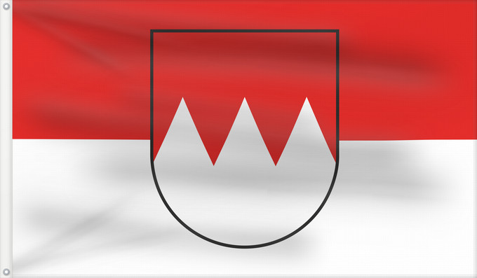 Flagge, mit zwei Metallösen und verstärktem Besatzband: Franken Franconia Franconie Fränkische