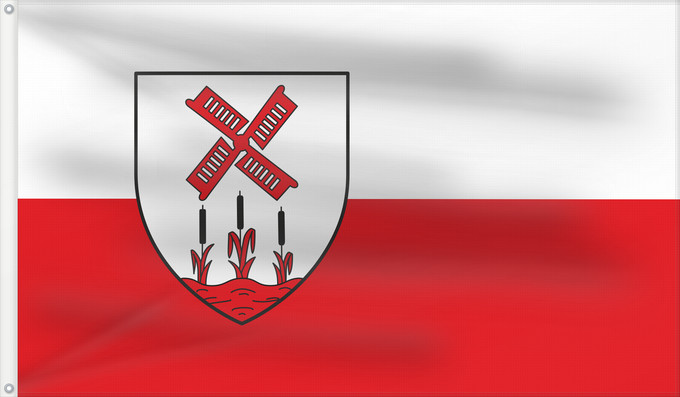 Bandera, con dos ojales metálicos y lado del asta reforzado: Hille	It is easy to put a border around this flag image