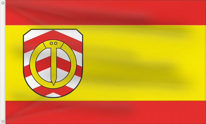 Bandera, con dos ojales metálicos y lado del asta reforzado: Spenge	It is easy to put a border around this flag image	Stadt Spenge, Deutschland