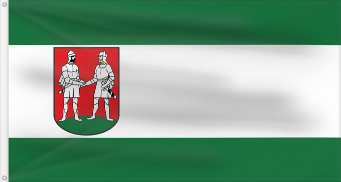 Flag, with two metal eyelets and reinforced hoist: Stadt Bünde	City of Bünde, Germany	Ville de Bünde, Allemagne