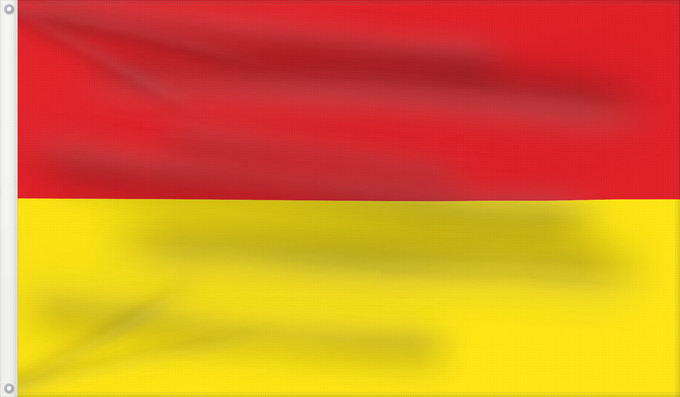 Flag, with two metal eyelets and reinforced hoist: Stadt Paderborn	It is easy to put a border around this flag image	Ville de Paderborn	Paderborn	Stadt Paderborn  Die Flagge der Stadt Paderborn zeigt die Farben Rot und Gold in zwei gleich breiten Längsstreifen