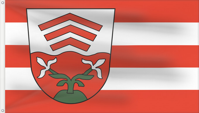 Flag, with two metal eyelets and reinforced hoist: Vlotho	It is easy to put a border around this flag image	Stadt Vlotho, Deutschland