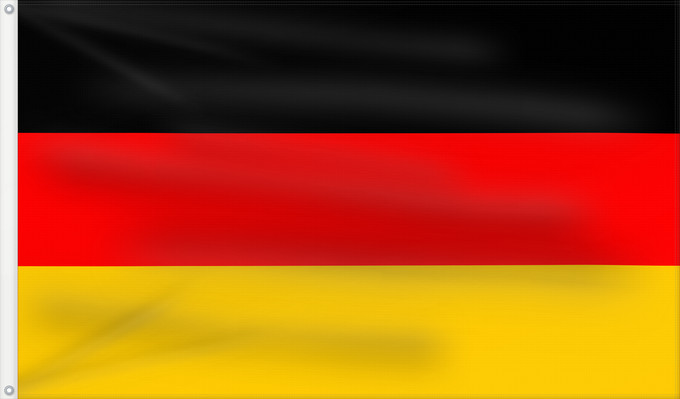 Bandiera, con due occhielli metallici e lato dell'asta rinforzato: Germany	Allemagne	Alemania	Deutschland	Germania