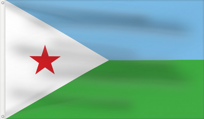 Flag, with two metal eyelets and reinforced hoist: Djibouti Yibuti Dschibuti Gibuti Vo Dschibuti የጅቡቲ ሰንደቅ ዓላማ علم جيبوتي জিবুতির পতাকা Banniel Djibouti Džibutská vlajka Ĝibutio Djibutiko bandera Djiboutin Ala Cîbutî Džibučio Sainan i Dziboti Jiboti Džibutija Jabuuti Djiboutis Jibuti