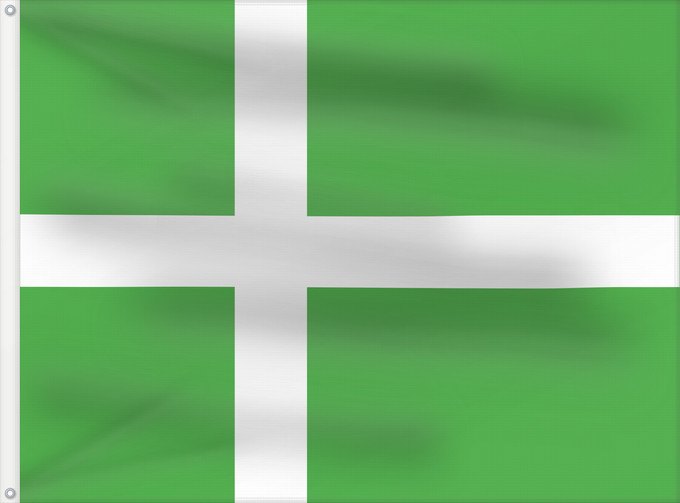 Flag, with two metal eyelets and reinforced hoist: 1st Proposal by Sven Tito Achen