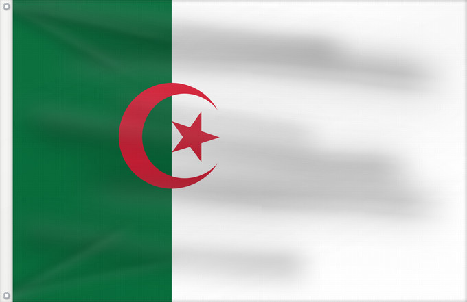 Drapeau, avec deux œillets métalliques et guindant renforcé : Variant flag of the GPRA  1962	Used by the GPRA
