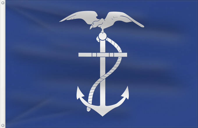 Bandera, con dos ojales metálicos y lado del asta reforzado: Naval Jack of Ecuador