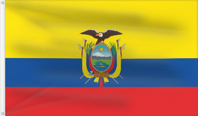 Drapeau, avec deux œillets métalliques et guindant renforcé : Ecuador	L Équateur	Equador	Ikwadur wiphala	Ekvadora	L Ecuador	Ecuadors	Ekvadoro	Ekuadorko bandera	Ecuadorin	Ekwatè	Pāmitl Ecuador	Ikwadur unancha	Флаг Эквадора	Прапор Еквадору