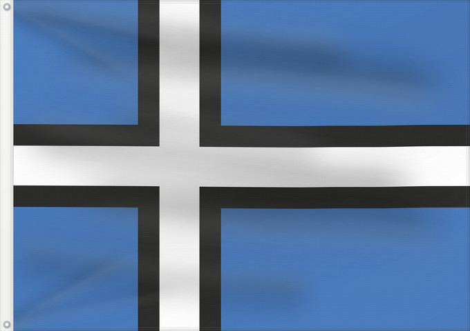 Bandiera, con due occhielli metallici e lato dell'asta rinforzato: Estonian alternative flag proposal Proposal for a new Estonian flag including the Nordic Cross