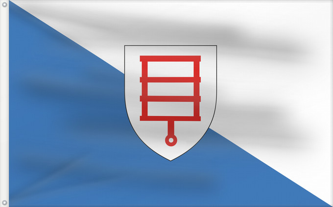 Flag, with two metal eyelets and reinforced hoist: Kuusalu Parish Kuusalu parish Kuusalu valla lipp