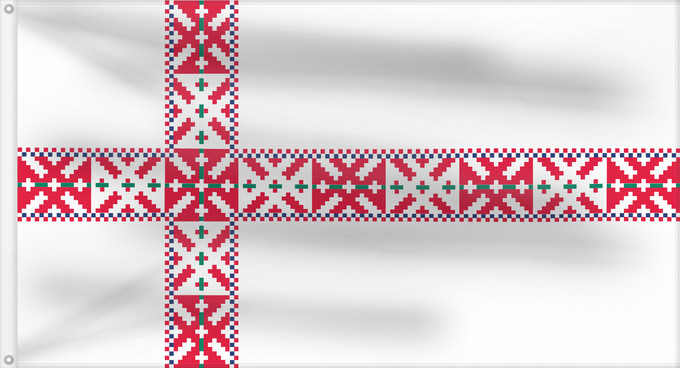 Drapeau, avec deux œillets métalliques et guindant renforcé : Setomaa	Setumaa lipp
