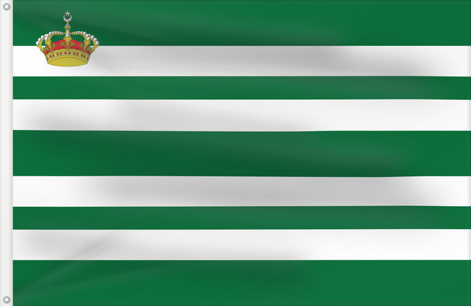 Flag, with two metal eyelets and reinforced hoist: Air Force rank flag of the King of the Kingdom of Egypt Air Force rank flag of the King of the Kingdom of Egypt 1922–1958