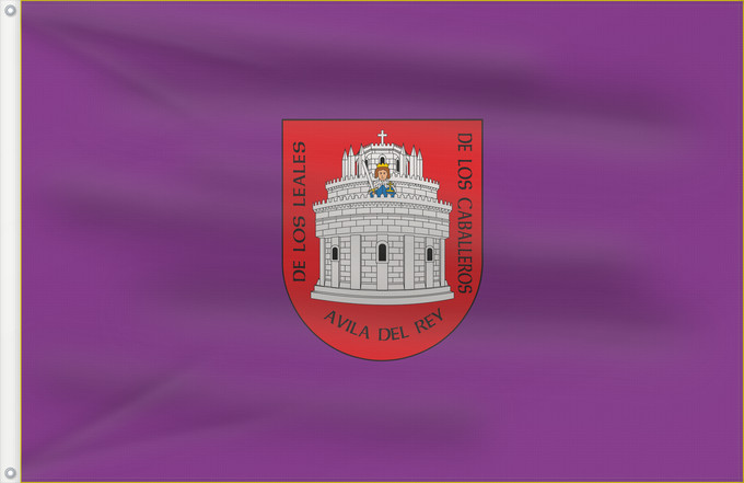 Bandera, con dos ojales metálicos y lado del asta reforzado: Ávila	Ciudad de Ávila  España